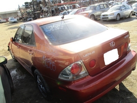 2001 LEXUS IS300 ORANGE 3.0L AT Z16555